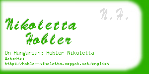 nikoletta hobler business card